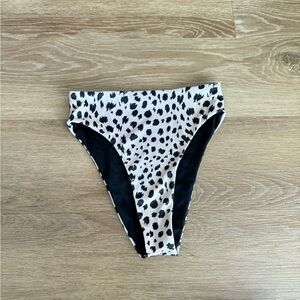 High rise bikini bottoms leopard print
